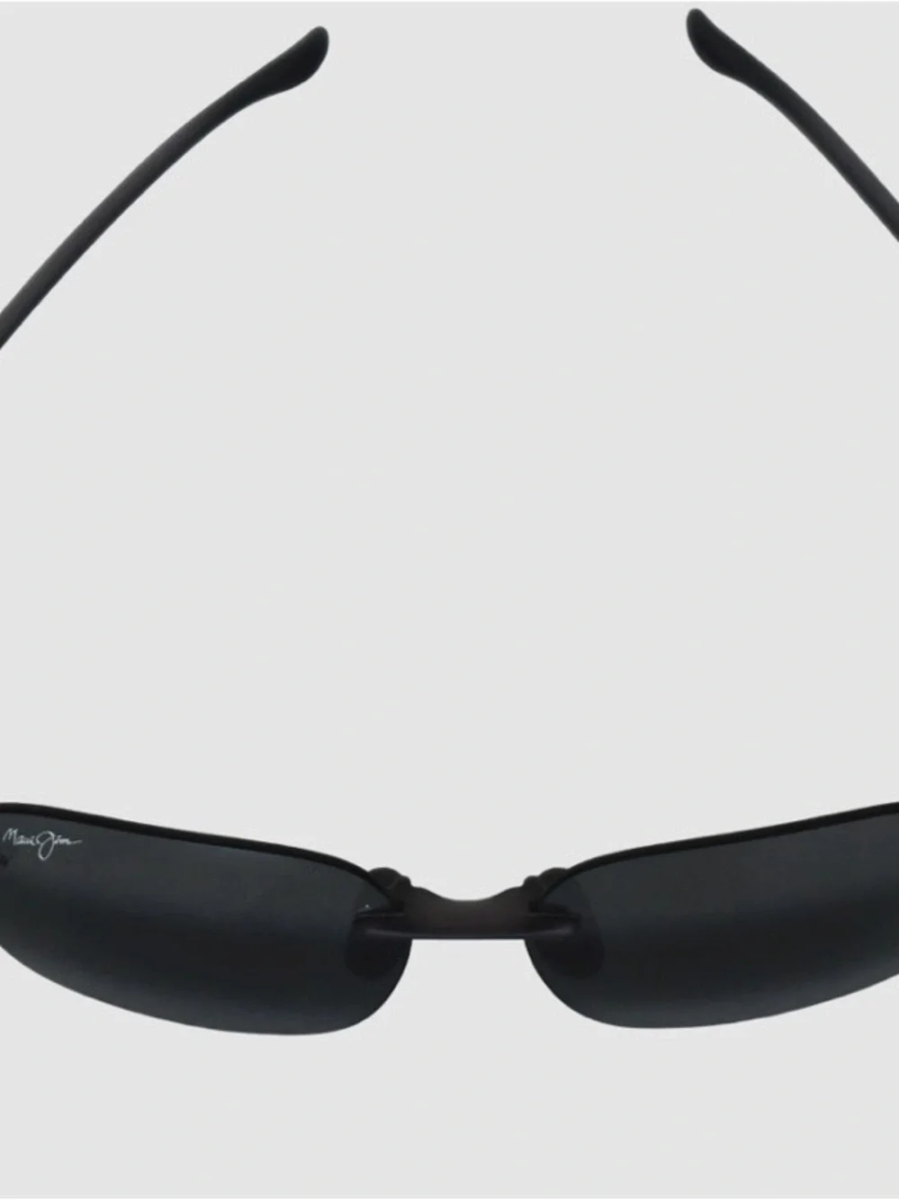 Maui Jim Rimless Sunglasses in Black with Gradient Smoke Lenses